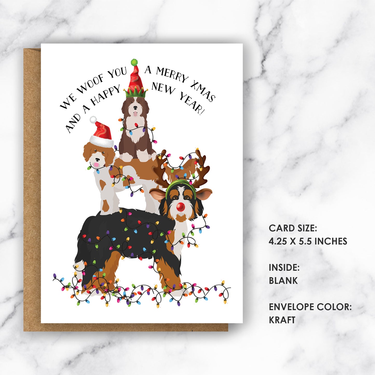 Woof Christmas and New Year Card