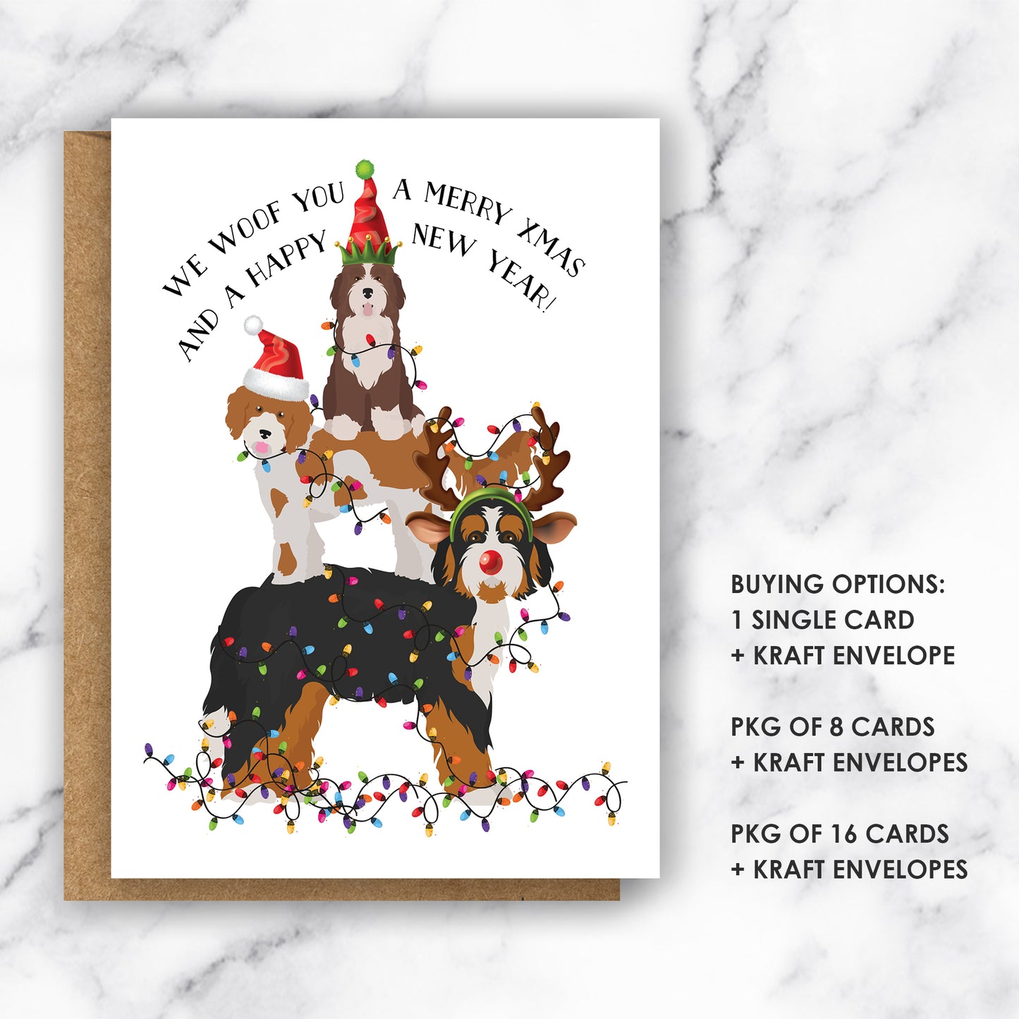 Woof Christmas and New Year Card